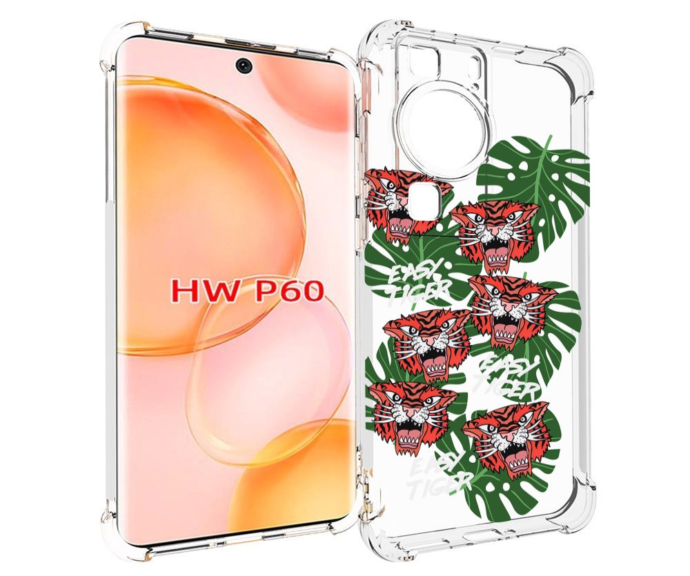 

Чехол MyPads красные-тигры для Huawei P60, Tocco
