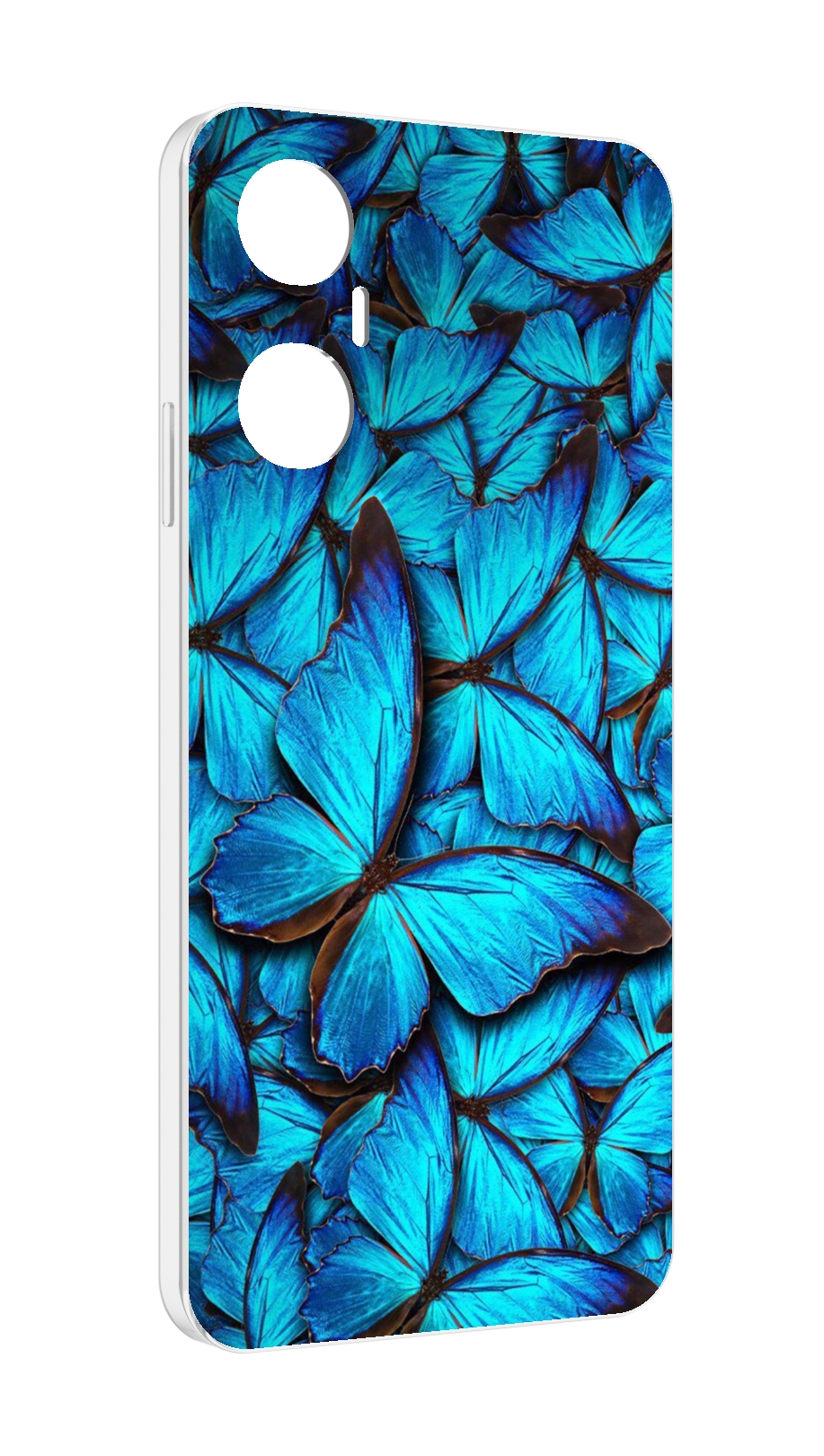 

Чехол MyPads бирюзовые бабочки для Infinix Hot 20 5G, Прозрачный, Tocco