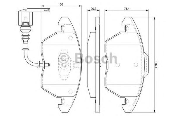 

Тормозные колодки Bosch передние дисковые 986424797