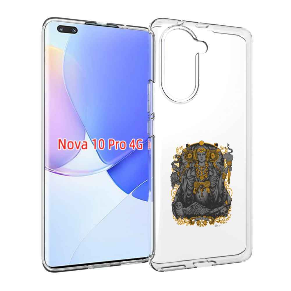 Чехол MyPads божество с золотыми элементами для Huawei Nova 10 Pro противоударный