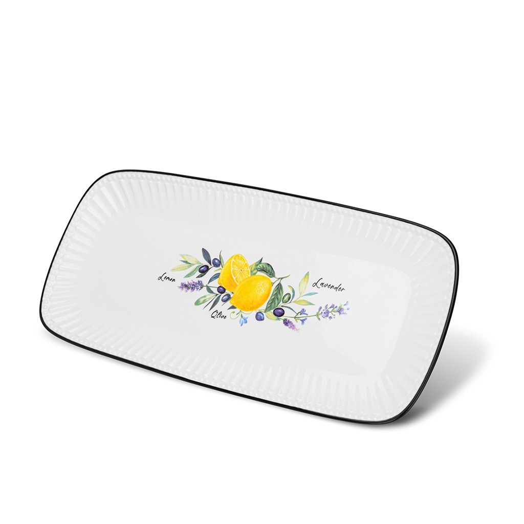 

Блюдо Fissman Provence прямоугольное 36х16 см, фарфор