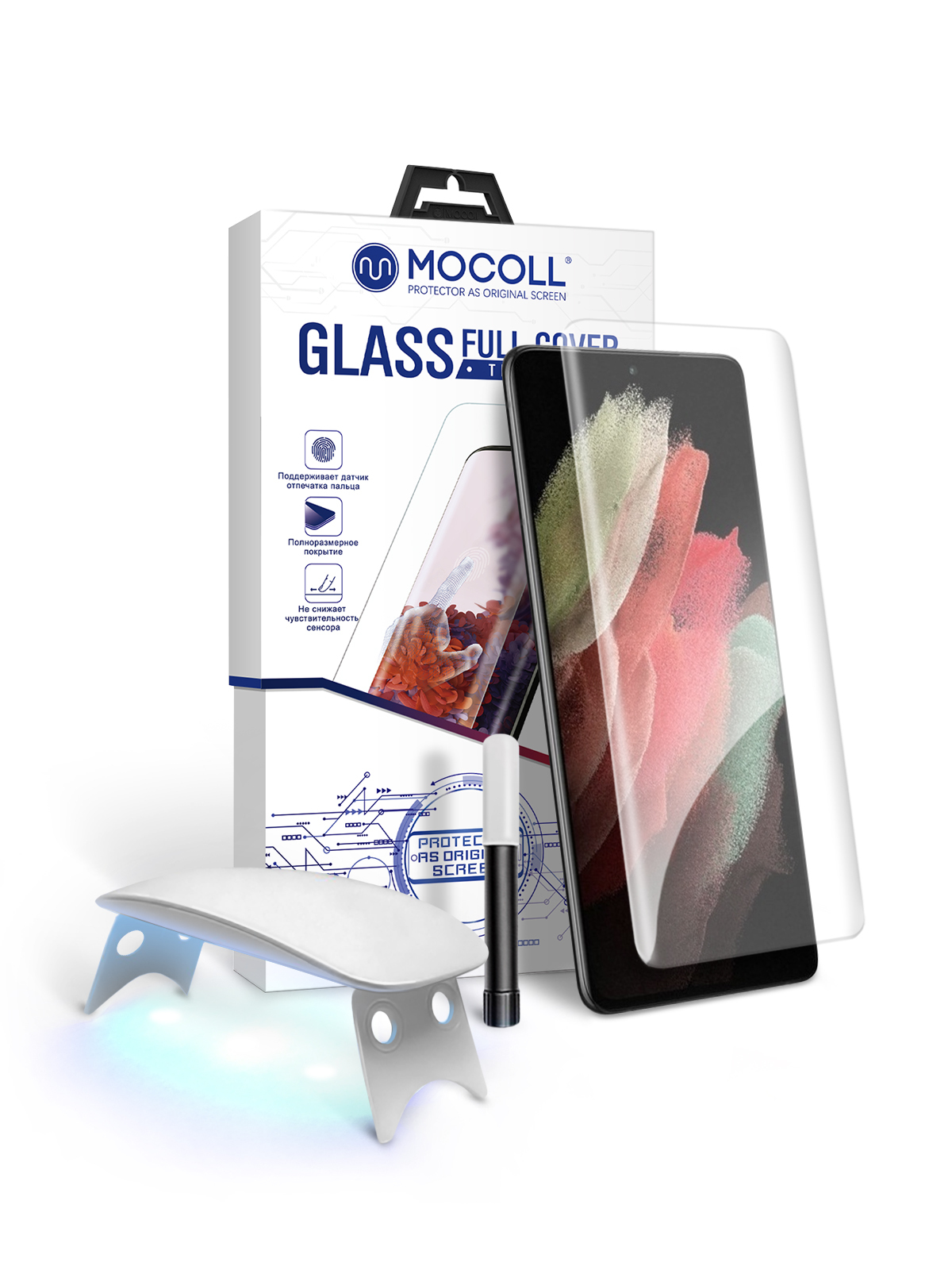 

Защитное стекло MOCOLL 3D для Samsung Galaxy S22 Ultra (Серия Platinum)