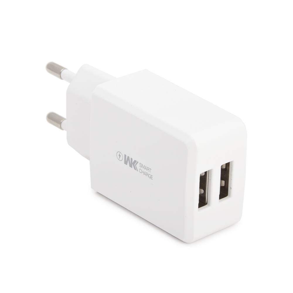

СЗУ WK Speed WP-U60 2xUSB, 2.4А (белый), WP-U60