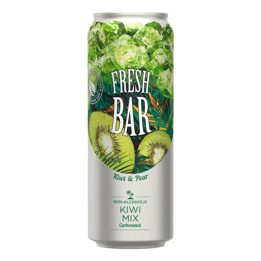 Газированный напиток Fresh Bar Kiwi Mix сильногазированный 0,45 л