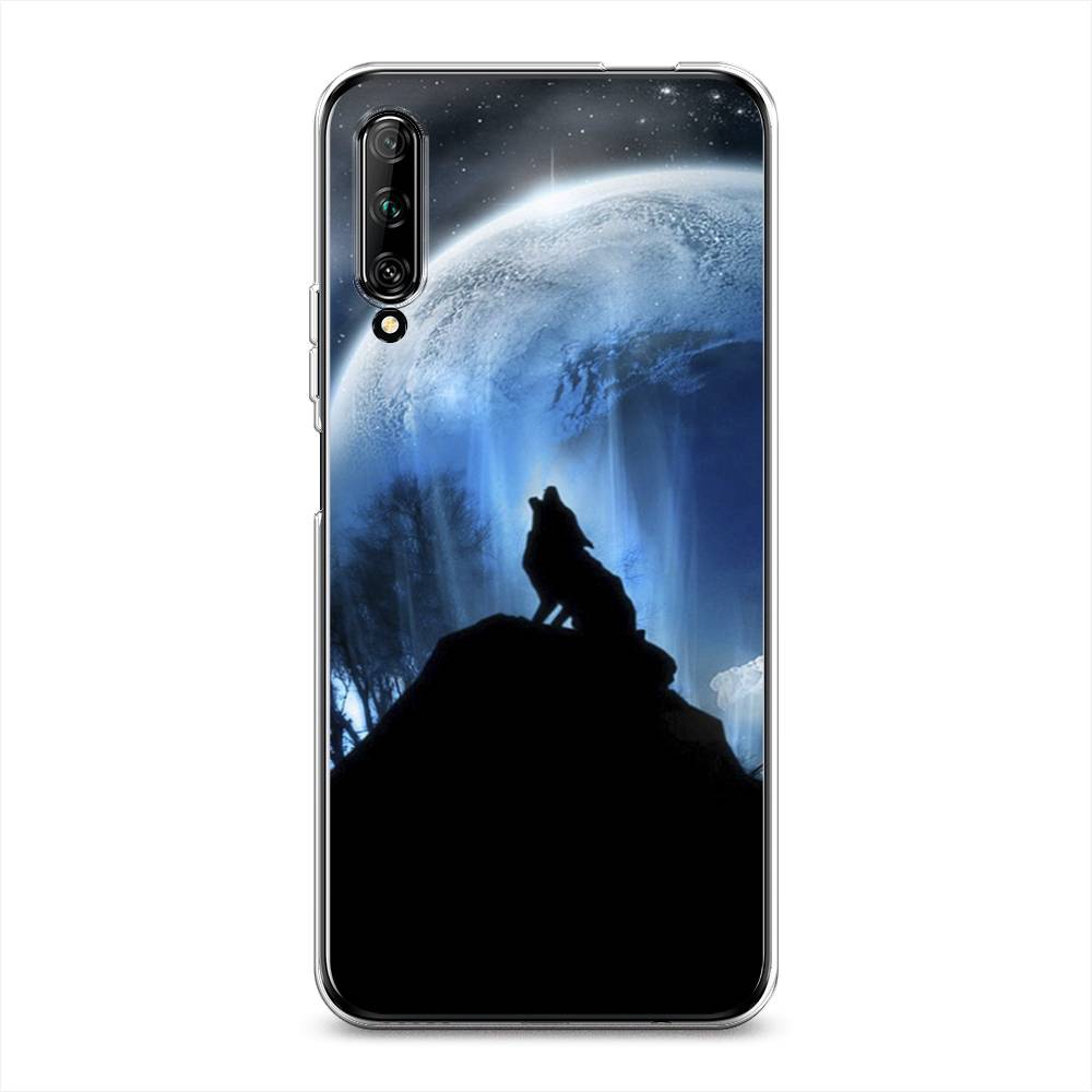 

Чехол на Huawei Y9s "Волк 2", Синий;черный;белый, 611150-1