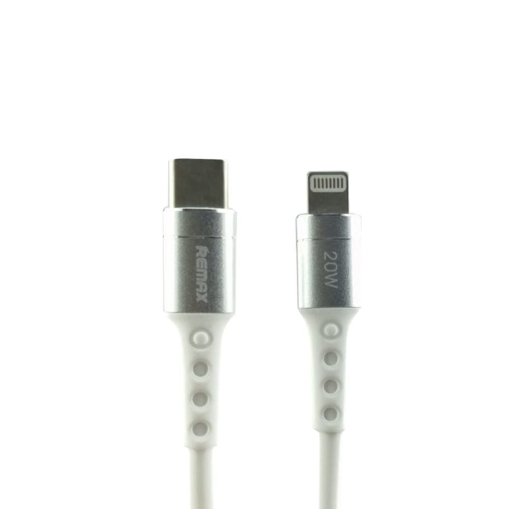 фото Кабель usb-c remax chaining rc-198i, lightning 8-pin, pd 20w, 1м, tpe (белый)