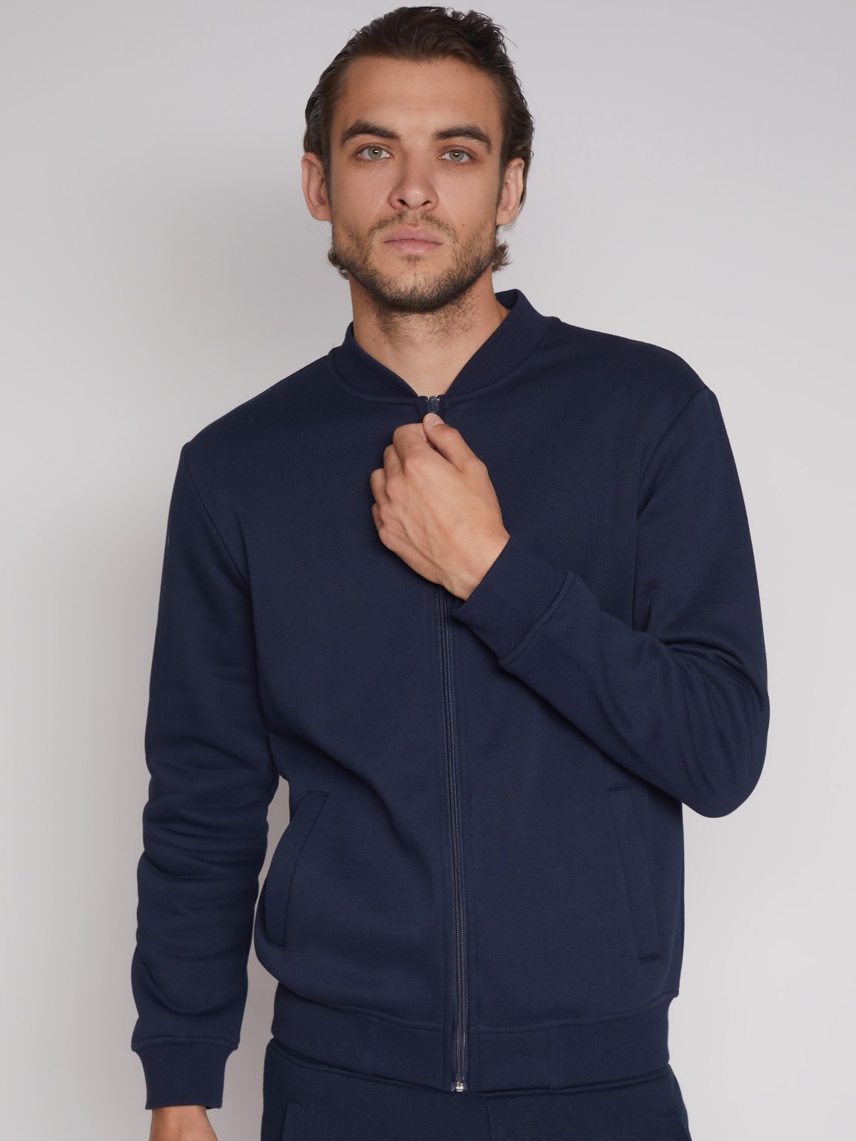

Толстовка мужская Zolla 21231432F032 синяя 2XL, 21231432F032