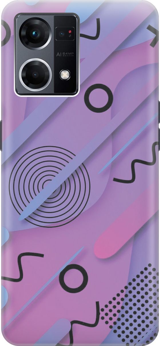 Силиконовый чехол на OPPO Reno7 с эффектом блеска 