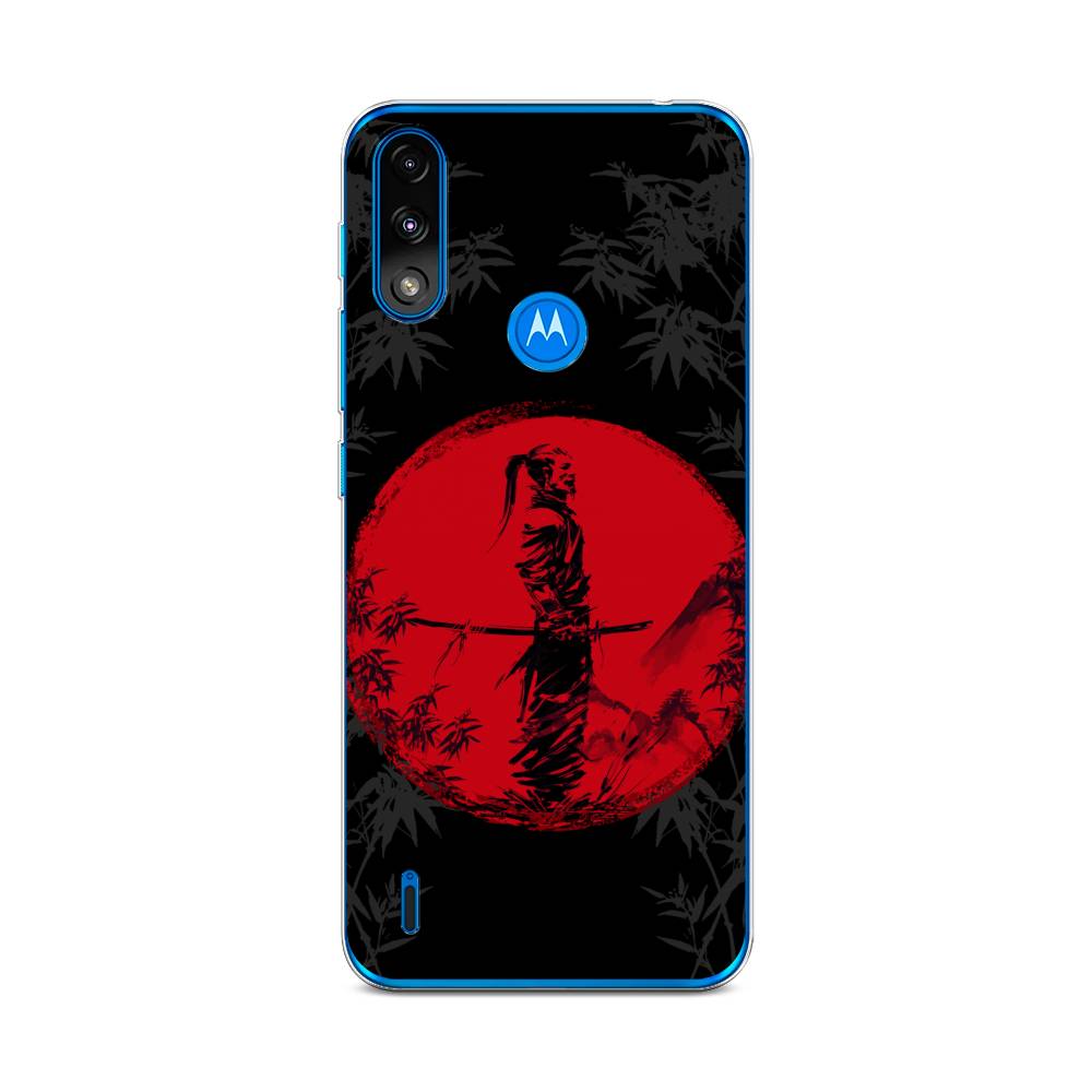 

Чехол на Lenovo K13/Motorola Moto E7 Power "Самурай на красном фоне", Черный;красный;серый, 242450-4