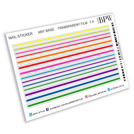 

Набор, BPW.style, Наклейки «Цветные полоски» №ns7-5, 2 шт.