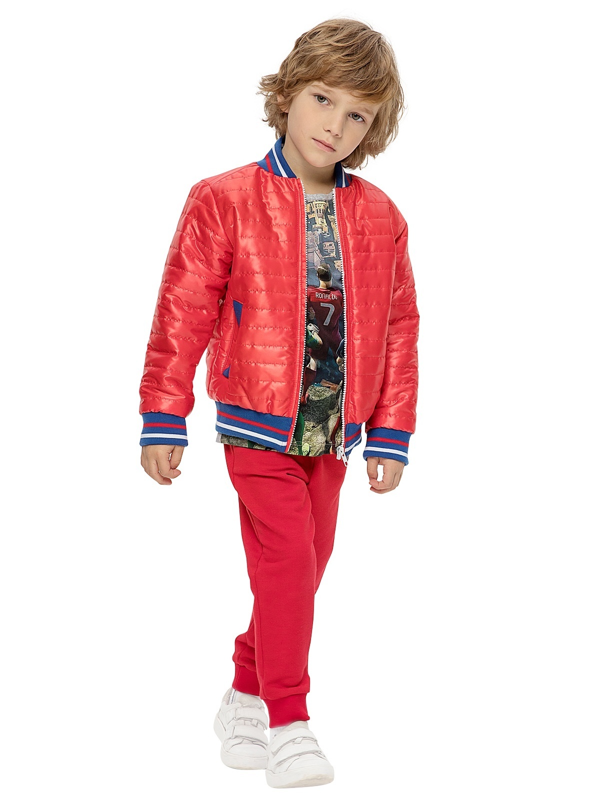 фото Куртка детская для мальчиков карамелли о44861 красная размер 104