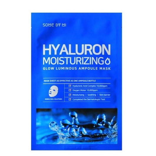 фото Маска тканевая some by mi hyaluron moisturizing glow luminois ampoule mask