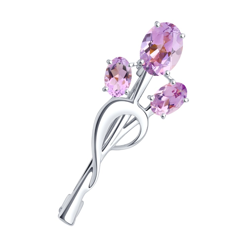

Брошь из серебра с аметистом Diamant 94-340-01165-3, 94-340-01165-3