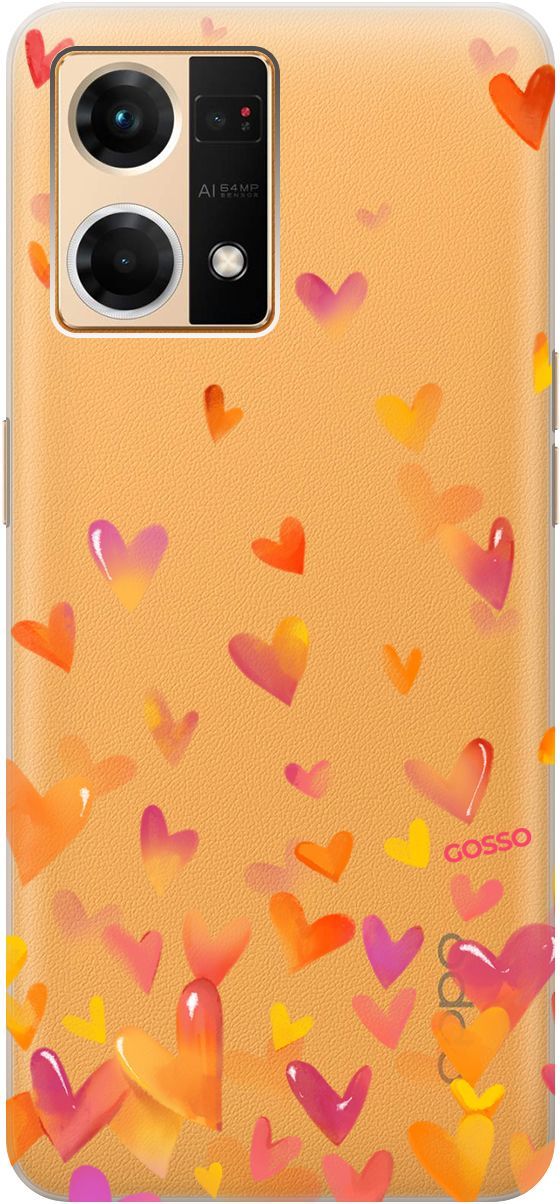 Силиконовый чехол на OPPO Reno7 с 3D принтом 