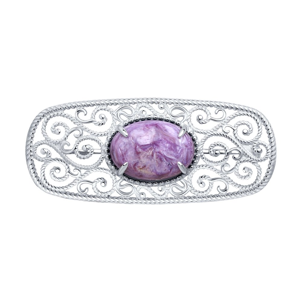 

Брошь из серебра с чароитом Diamant 94-340-00895-1, 94-340-00895-1
