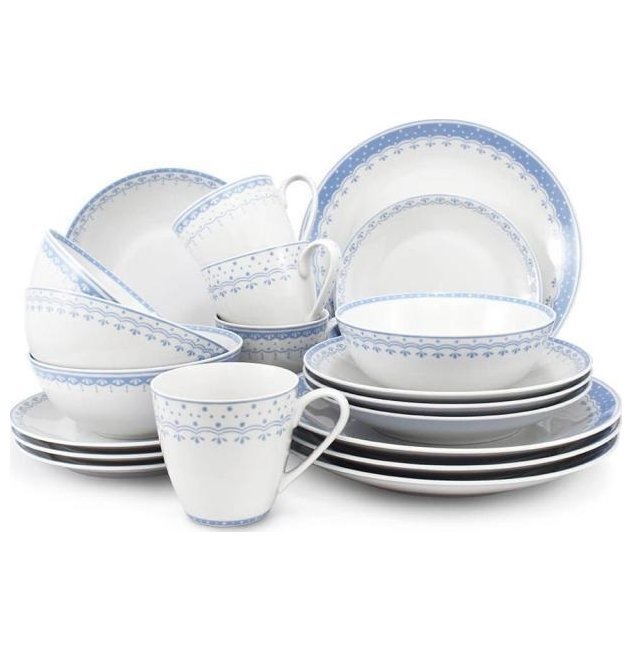 фото Набор посуды на 4 персоны 20 предметов leander "hyggelyne голубые узоры" 158494