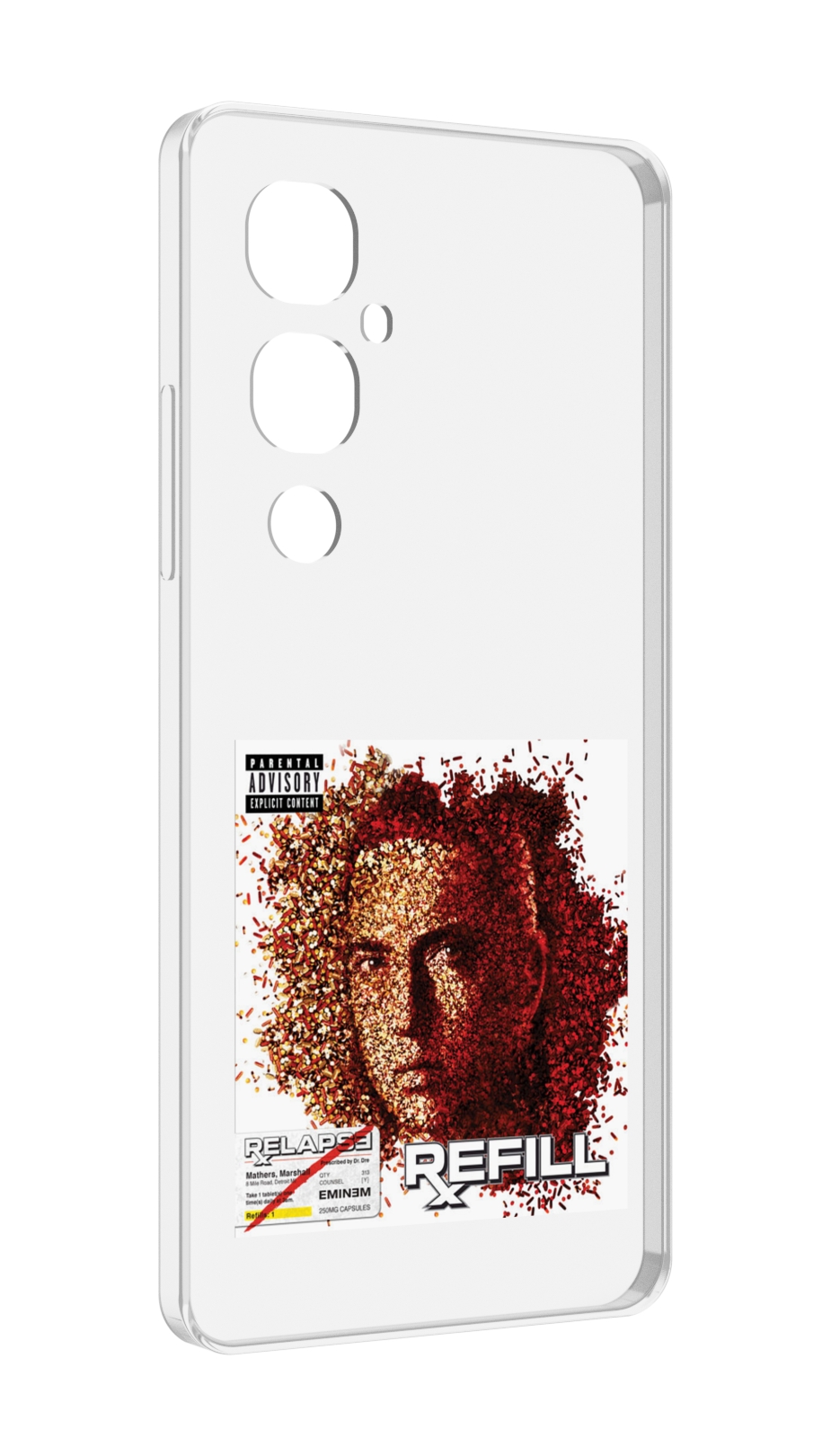 

Чехол MyPads Eminem RELAPSE, REFILL для Tecno Pova 4 Pro, Прозрачный, Tocco