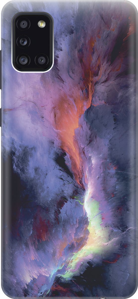 

Силиконовый чехол на Samsung Galaxy A31 "Гром и молния", Фиолетовый;черный, 7112
