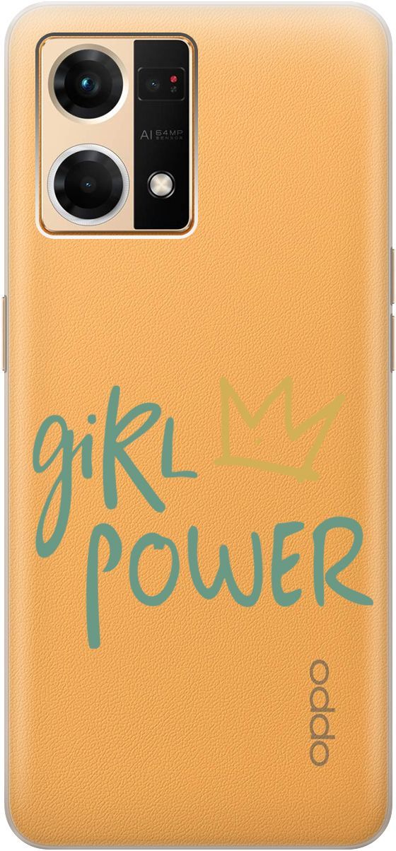 

Силиконовый чехол на OPPO Reno7 с 3D принтом "Girl Power!" прозрачный, Прозрачный;зеленый, 157883