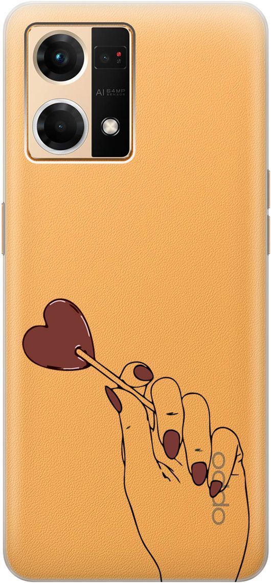 

Силиконовый чехол на OPPO Reno7 с 3D принтом "Heartbreaker" прозрачный, Прозрачный;красный, 157883