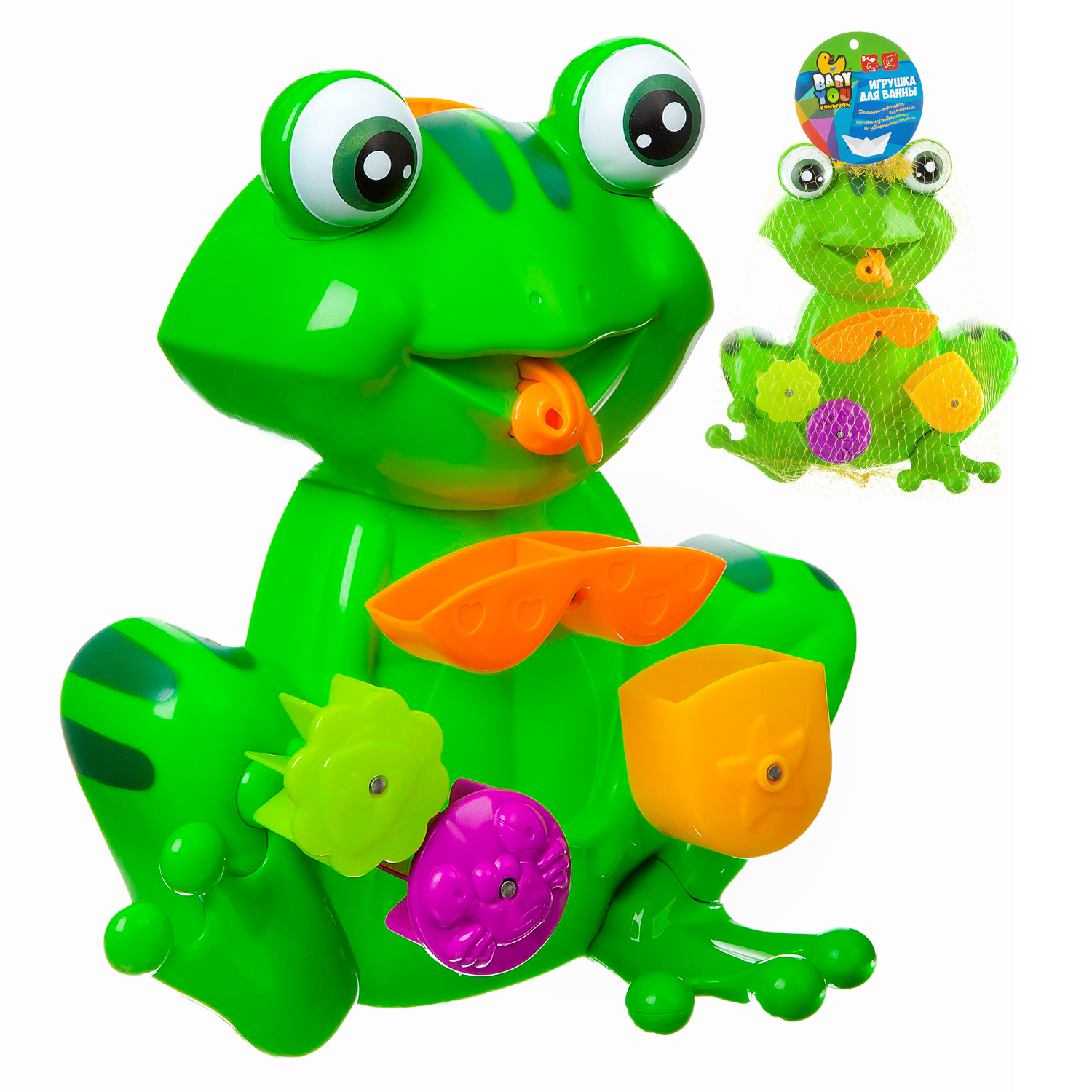

Игрушка для купания Bondibon Мельница Лягушка, Зеленый