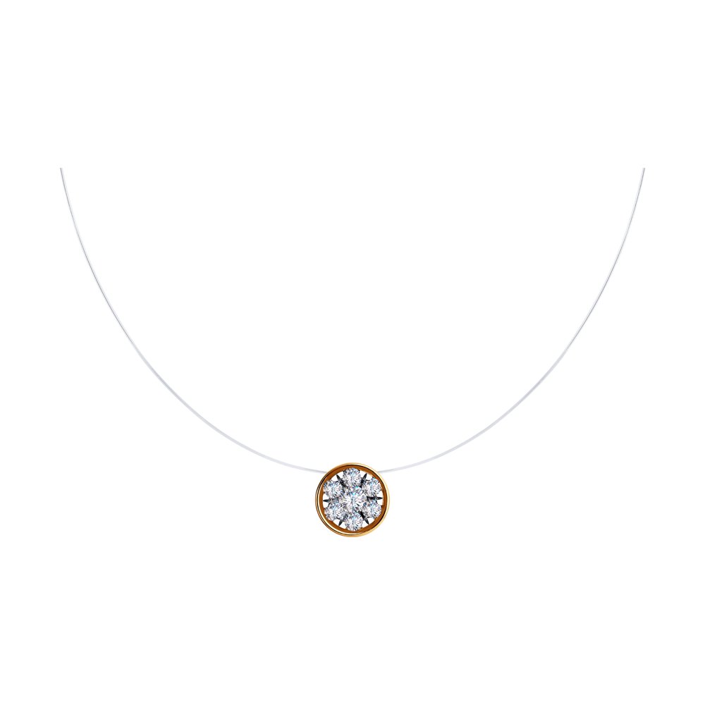

Колье из красного золота с фианитом 38 см Diamant 51-170-01195-1, 51-170-01195-1