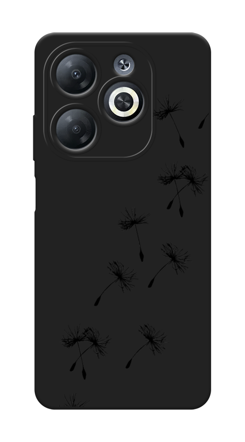 

Чехол Awog на Infinix Smart 8 "Летящие одуванчики", Черный, 3105152-1