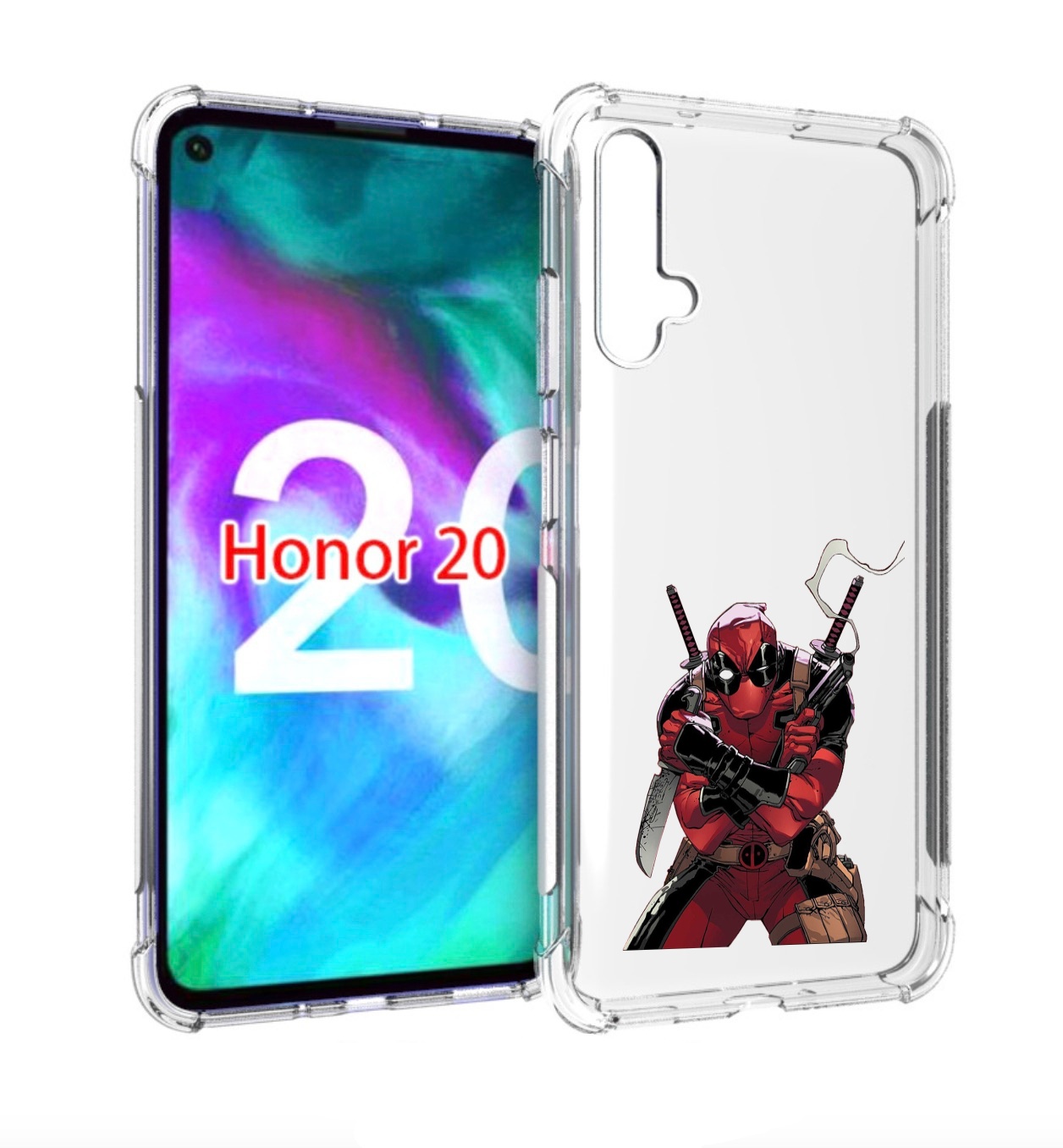 

Чехол бампер MyPads дедпул-подмигивает для Honor 20, Прозрачный, Tocco