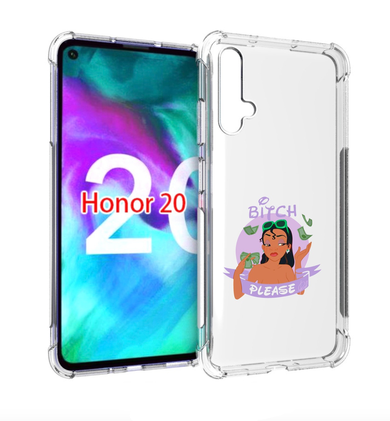 

Чехол бампер MyPads деньги-пожалуйста женский для Honor 2, Прозрачный, Tocco