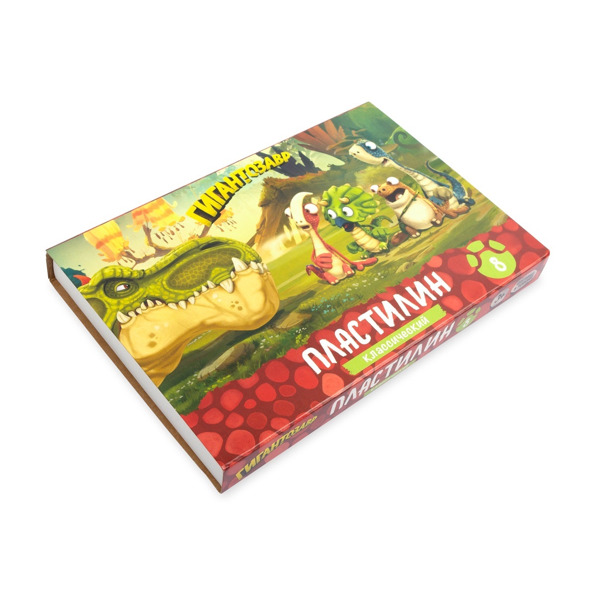 

Пластилин Гигантозавр. Классический, арт. GGZ-LMC0108, 8 цветов, 1, GGZ-LMC0108