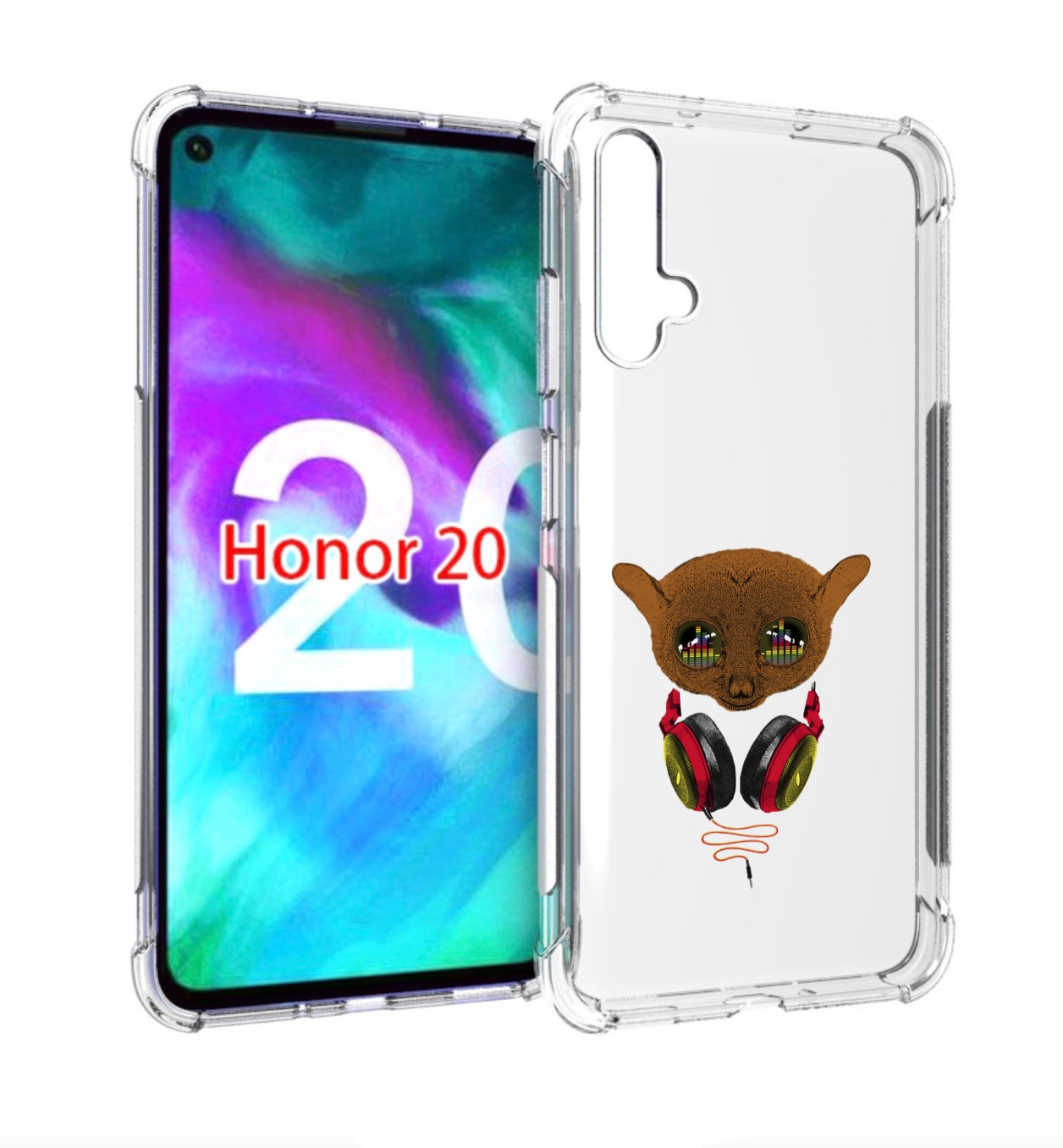 

Чехол бампер MyPads диджей для Honor 20, Прозрачный, Tocco