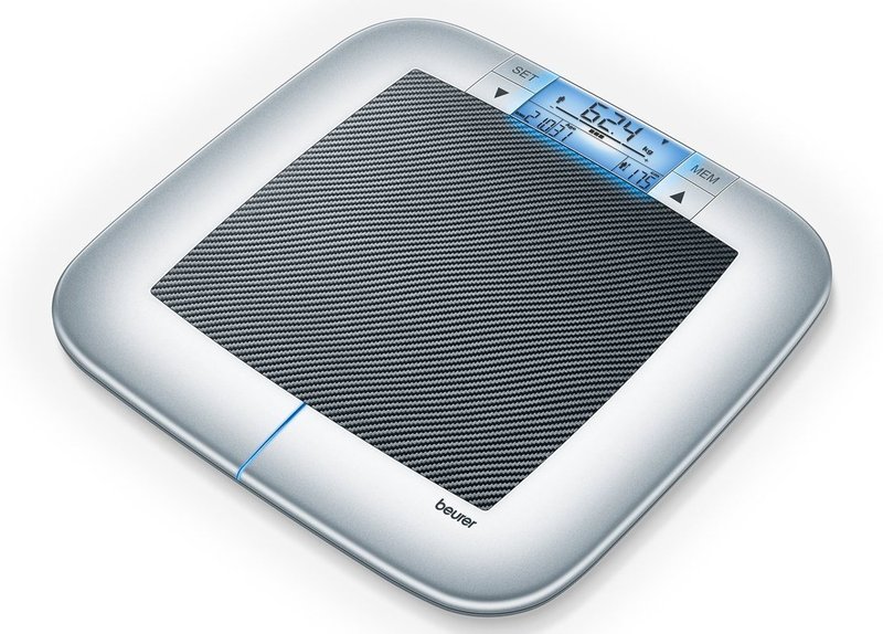 Весы напольные Beurer PS41 BMI серый измельчитель brayer br1401 кухонные весы серебристый серый