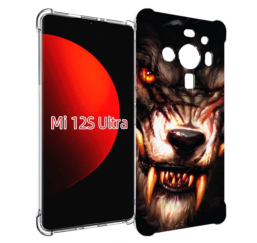 

Чехол MyPads злой голодный волк мужской для Xiaomi 12S Ultra, Прозрачный, Tocco