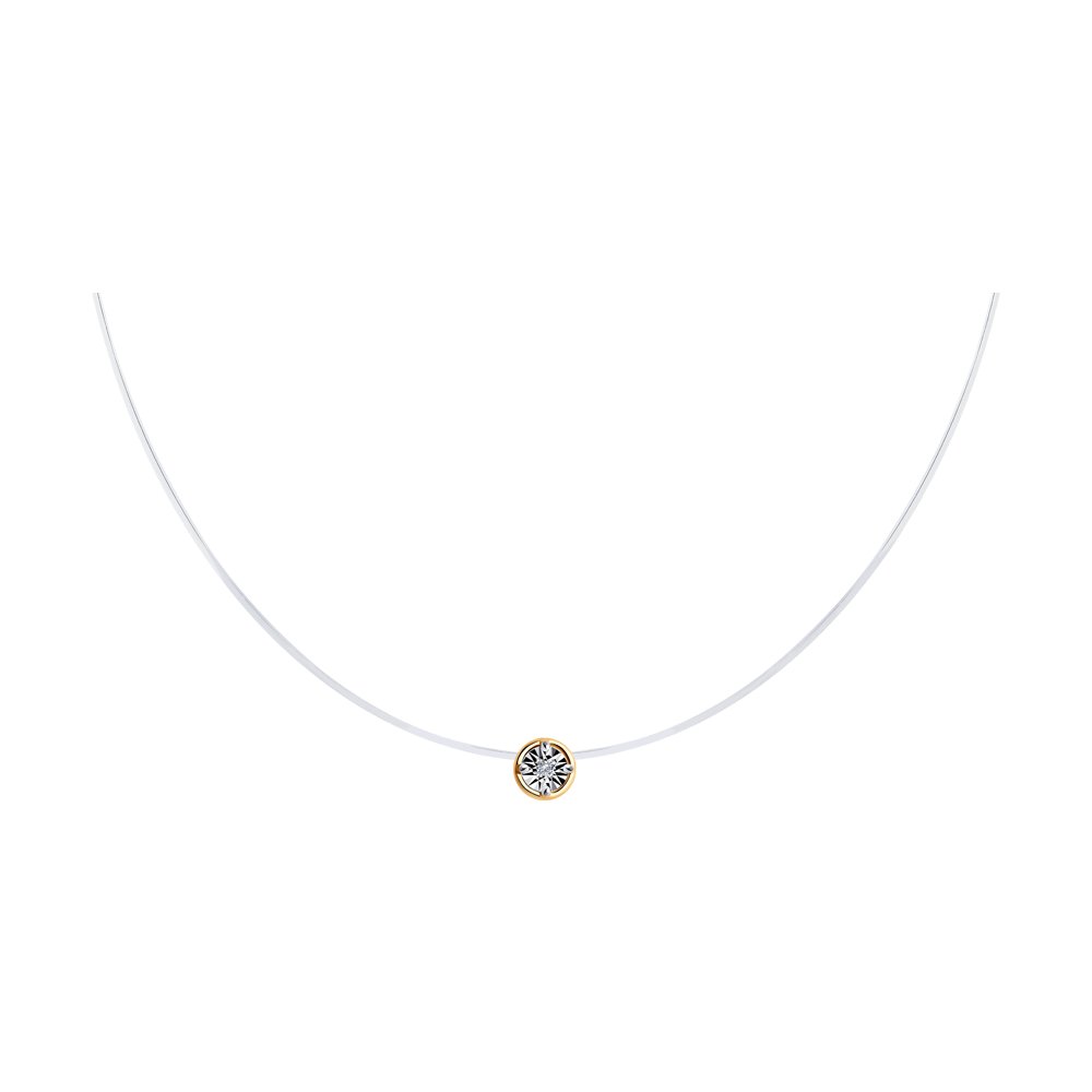 

Колье из комбинированного золота с бриллиантом 42 см SOKOLOV Diamonds 1070165, 1070165