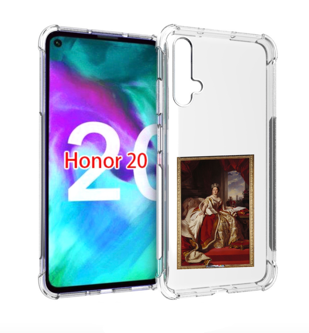 

Чехол бампер MyPads елизавета-2 для Honor 20, Прозрачный, Tocco