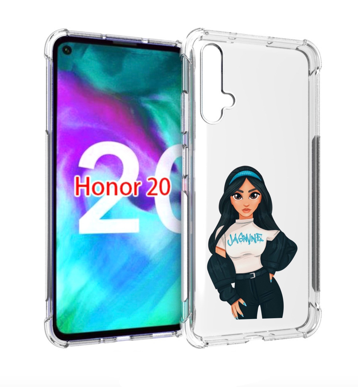 

Чехол бампер MyPads жасмин-в-джинсах женский для Honor 20, Прозрачный, Tocco