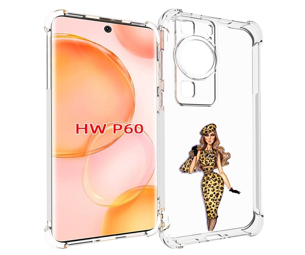 

Чехол MyPads леопардовое платье женский для Huawei P60, Tocco