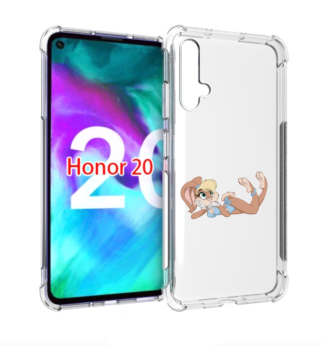 

Чехол бампер MyPads зайка-в-купальнике для Honor 20, Прозрачный, Tocco