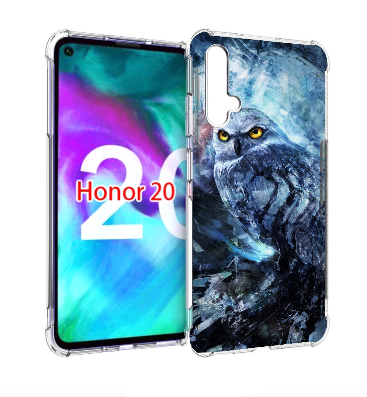 

Чехол бампер MyPads замороженная-сова для Honor 20, Прозрачный, Tocco