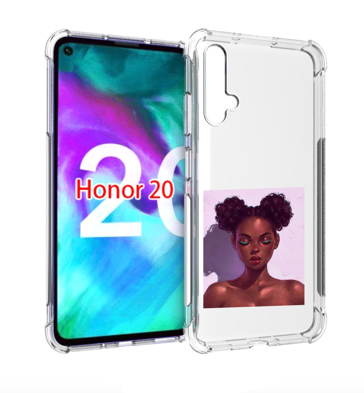

Чехол бампер MyPads зеленые-стрелки женский для Honor 20, Прозрачный, Tocco