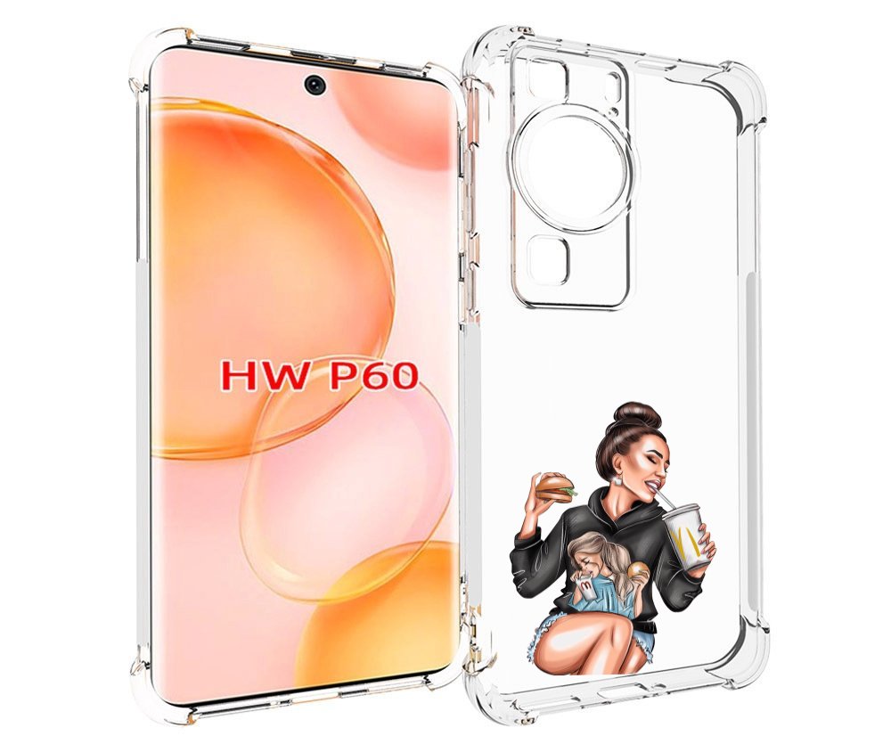 

Чехол MyPads любительница-макдональдс женский для Huawei P60, Tocco