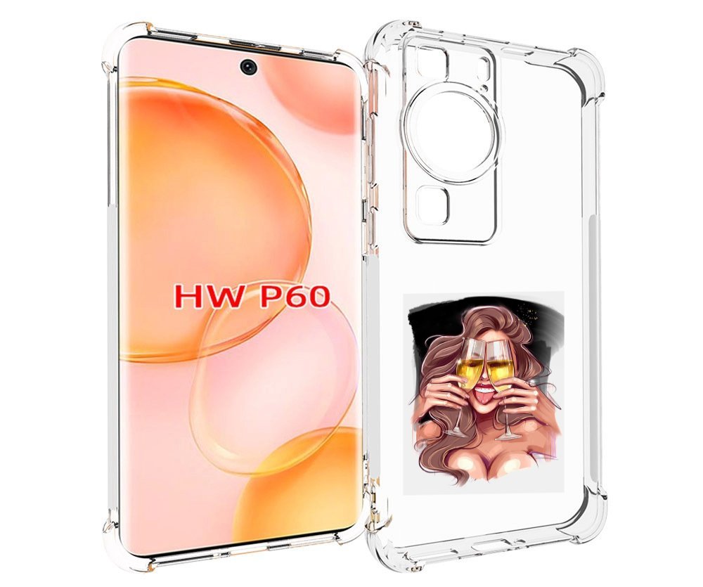 

Чехол MyPads любительница-шампанского-модель женский для Huawei P60, Tocco