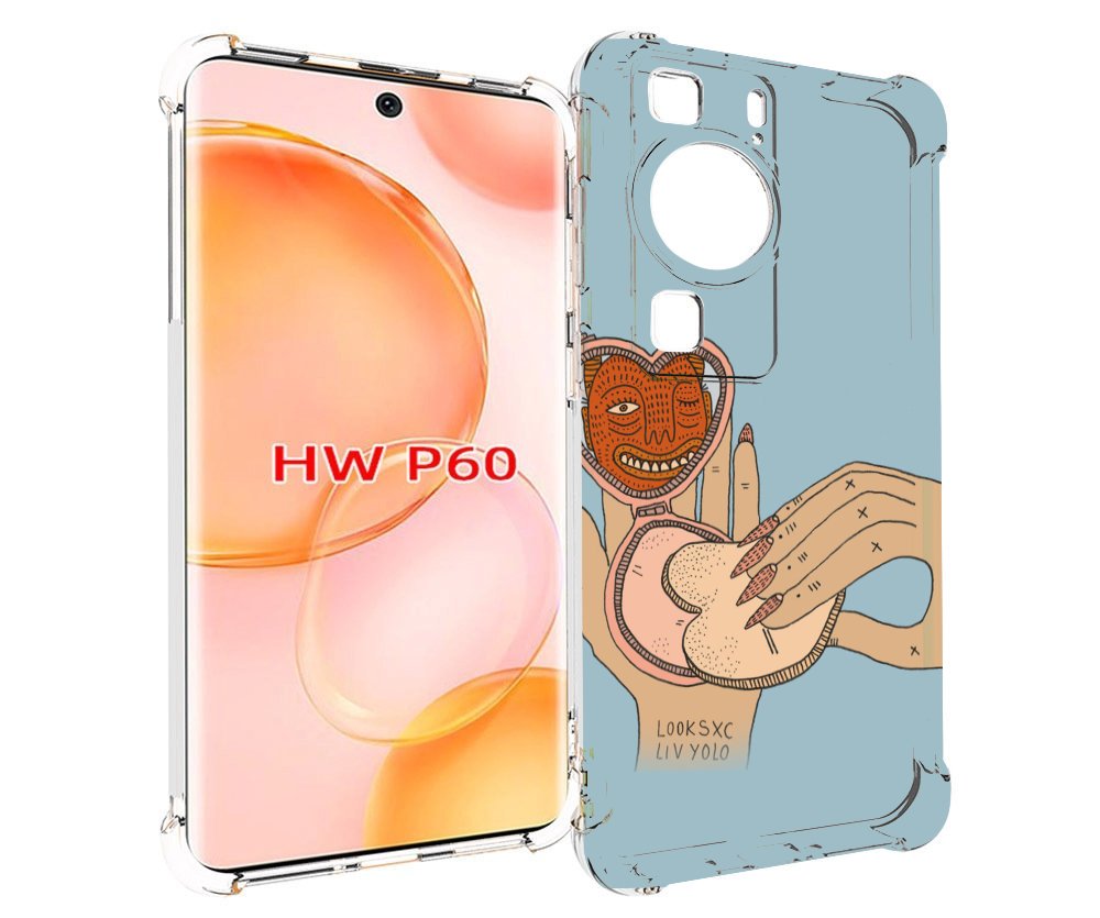 

Чехол MyPads макияж картинка женский для Huawei P60, Tocco