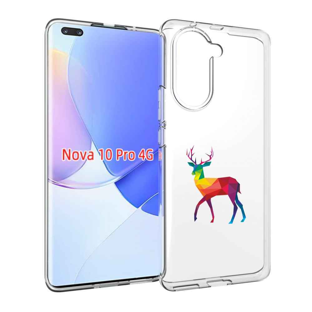 Чехол MyPads геометрический олень для Huawei Nova 10 Pro противоударный