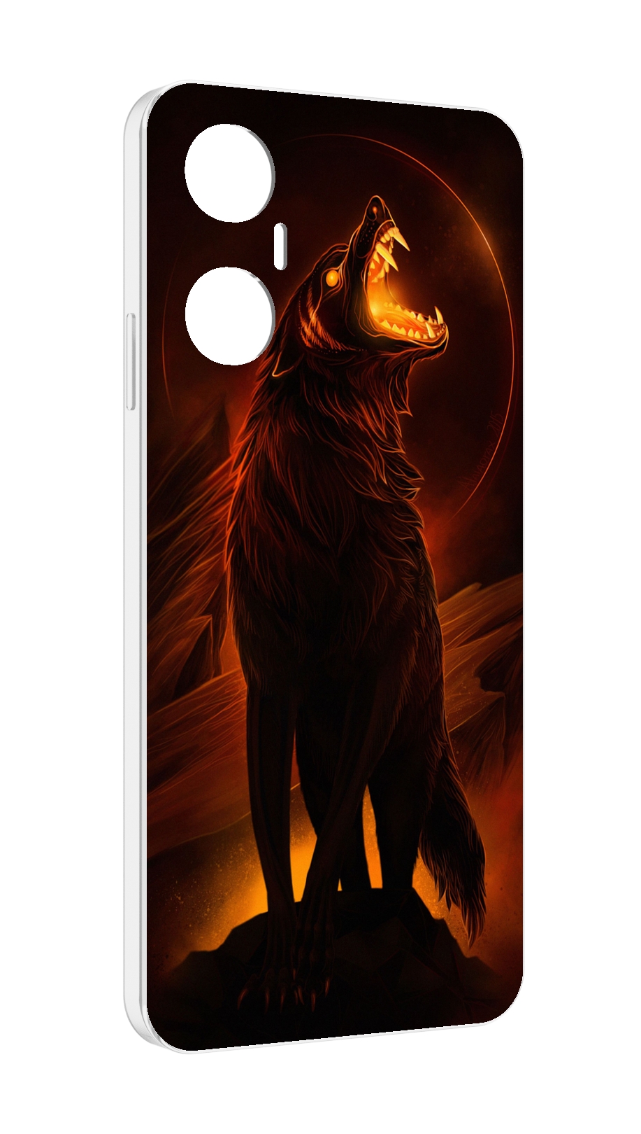 

Чехол MyPads волчара с огнем внутри для Infinix Hot 20 5G, Прозрачный, Tocco
