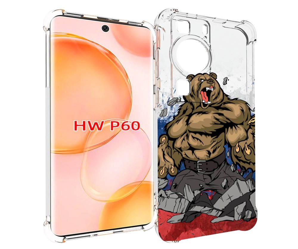 

Чехол MyPads медведь защитник родины для Huawei P60, Tocco