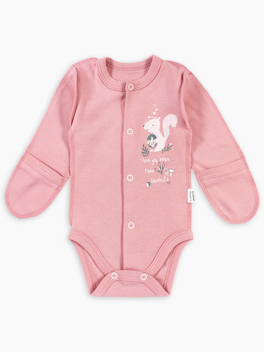 

Боди Wooly Wool Веселый малыш 146/322/w/A/пудровый р.56