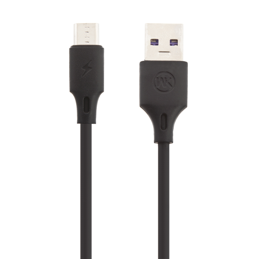 фото Кабель usb wk full speed pro wdc-092m microusb, 2.4a, 1м, tpe (черный)