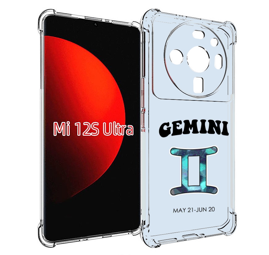 

Чехол MyPads знак зодиака близнецы 1 для Xiaomi 12S Ultra, Прозрачный, Tocco