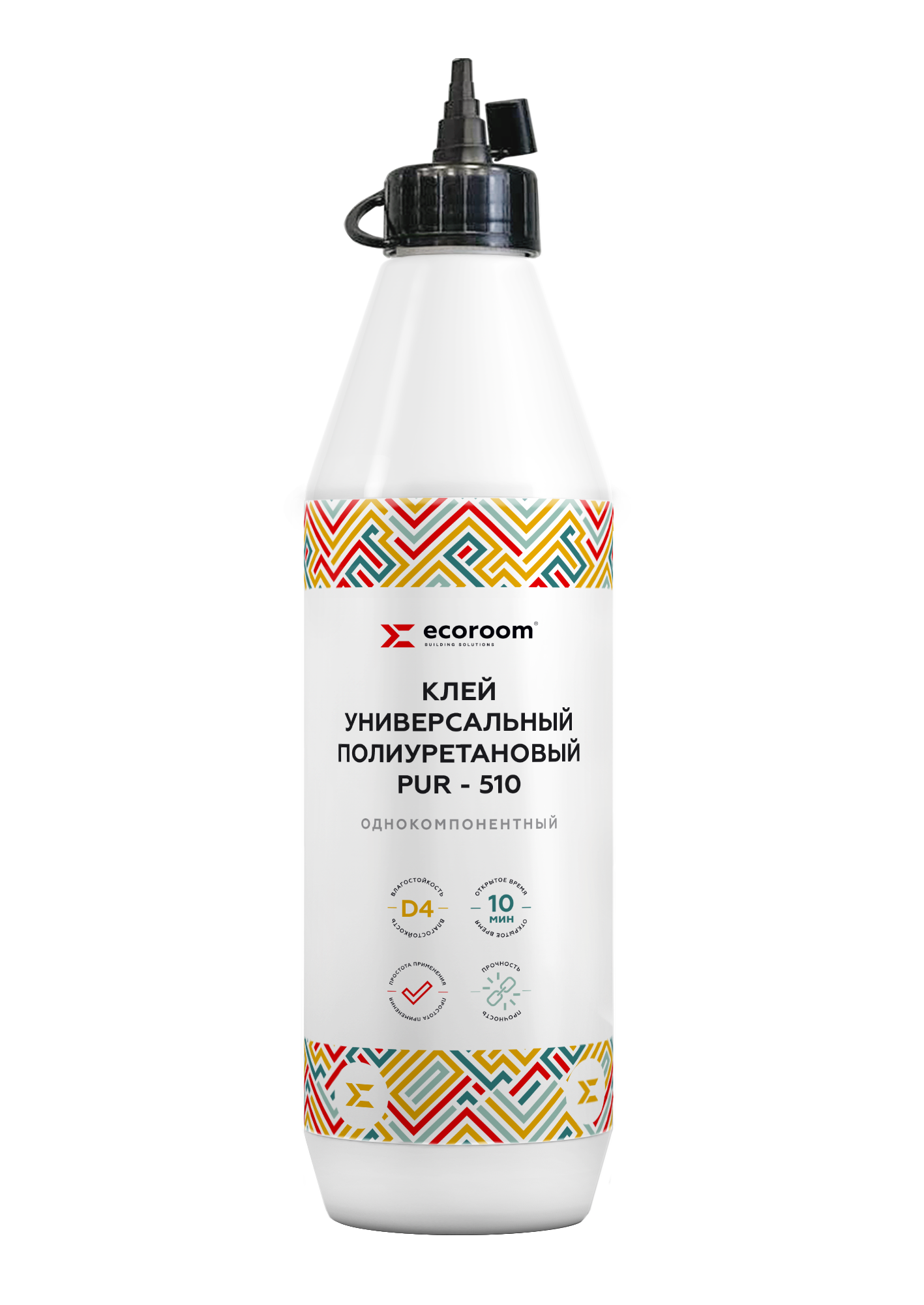 

Клей ECOROOM полиуретановый универсальный 1K PUR-510, 0,5кг /12 шт.